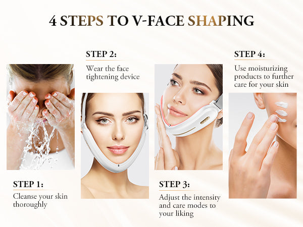 4 steps to create a v-shaped face